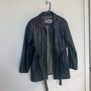 Wilson’s leather belted jacket